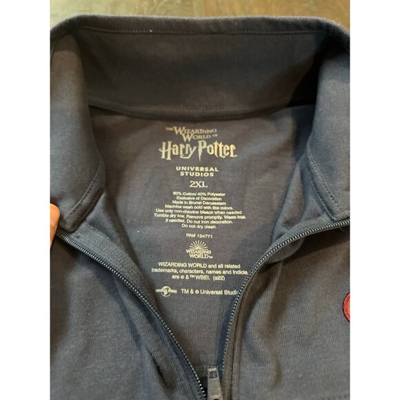 Hogwarts Crest Harry Potter zip Up Jacket Size 2xl Universal Studios Wizards - Picture 3 of 4